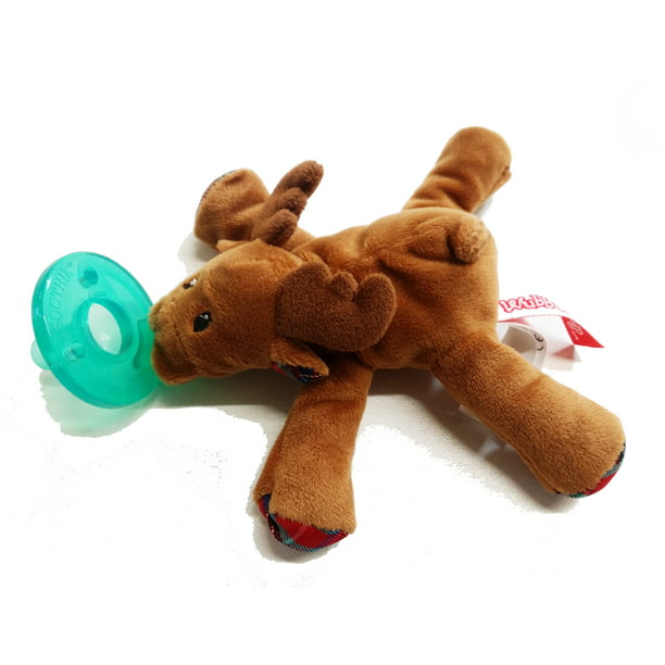 NEW~WubbaNub Infant Baby Soothie Pacifier~Silicone~0-6M~Reindeer~Unisex